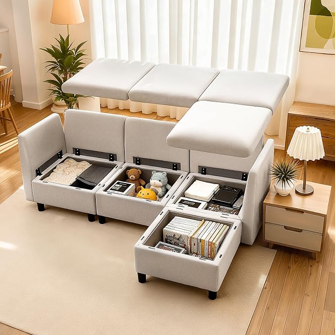 VEVOR Modular Sectional Sofa, 3-Seater Modular Sofa by VEVOR