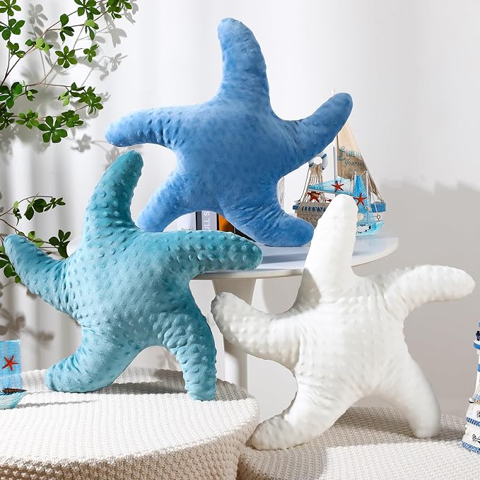 Fumete Starfish Pillow Beach Starfish Shaped Throw Pillows 20'' Stuffed Animal by Fumete