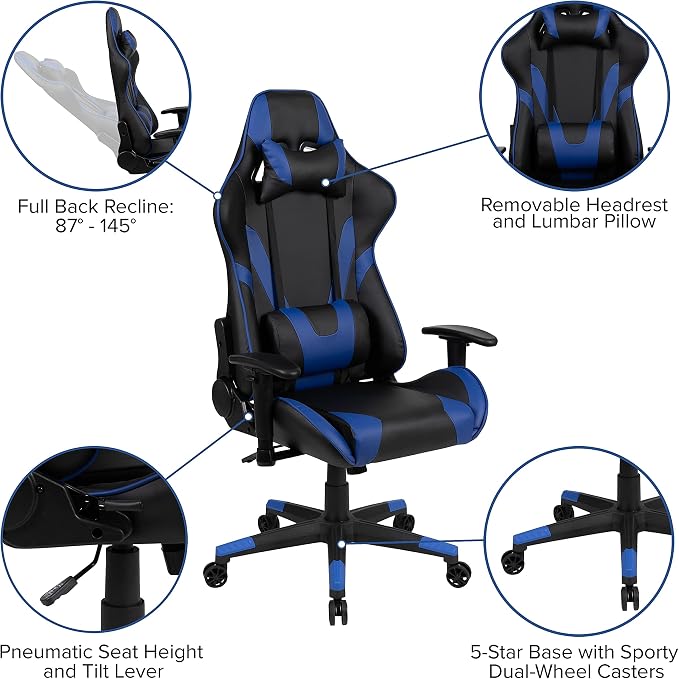 Flash Furniture X20 Gaming Chair Racing Office Ergonomic Computer PC Adjustable - Image 4