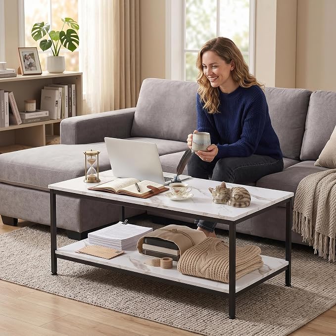 ZenStyle Industrial Coffee Table - Image 2
