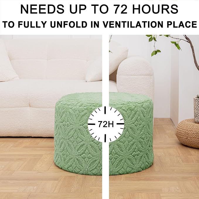 Plush Multi-Functional Ottoman Pouf – Ergonomic Ottoman Foot Rest - Image 2