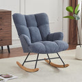 SAETSFEG Rocking Chair Nursery Teddy Upholstered Glider Rocker Rocking Accent by SAETSFEG
