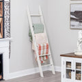 Blanket Ladder for Living Room and Bedroom, 5ft 8 inch, 6-Tier Wall Leaning by RELODECOR