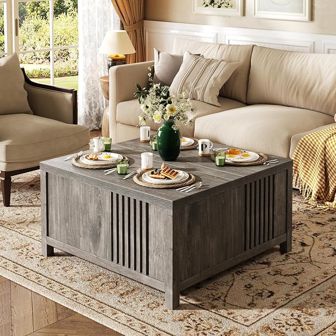 knoworld Farmhouse Lift Top Coffee Table - Image 6