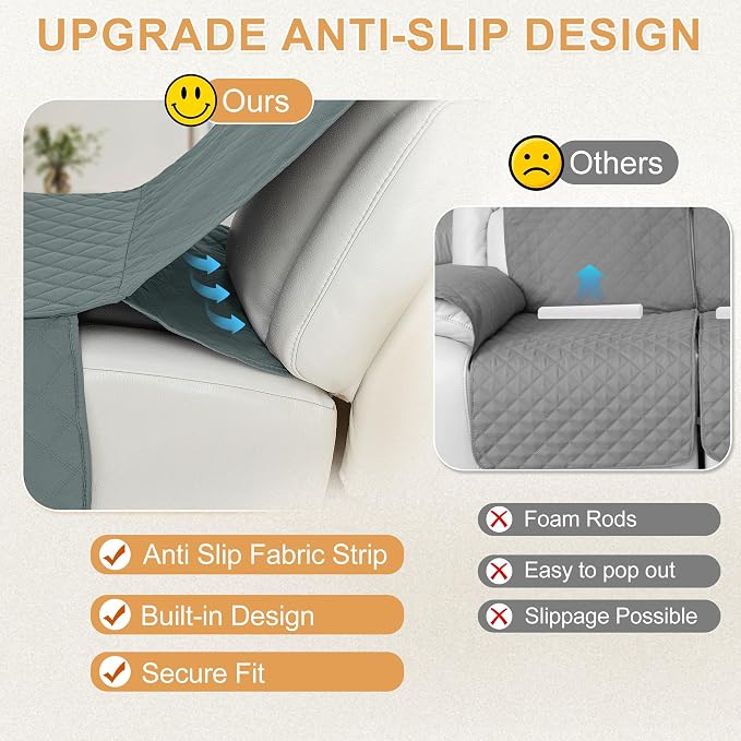 HDCAXKJ Reclining Sectional Couch Covers L Shape Recliner Sofa Middle Console - Image 3