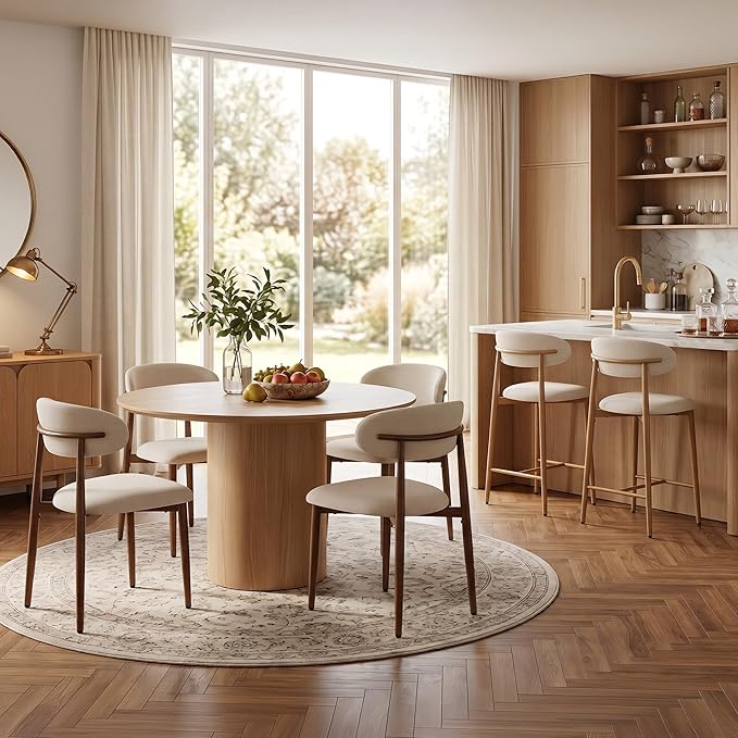 UVV Dining Chairs Set of 6, Metal Kitchen Chairs - Image 4