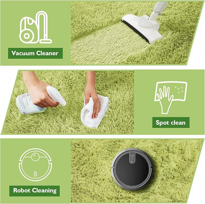 Shag Area Rug for Bedroom 4x6, Soft Fuzzy Rug Non-Shedding Indoor Plush Carpet - Image 4