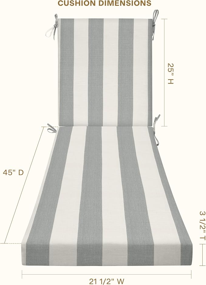 Honeycomb Outdoor Chaise Lounge Cushion - Image 2