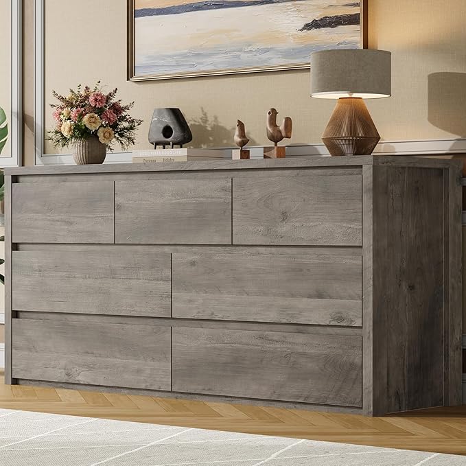 GarveeHome 7 Drawer Dresser for Bedroom, Wide Modern Chest of Drawers, Large by GarveeHome