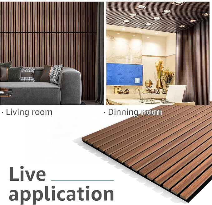 Art3d 4 Pack 47.2 x 23.6in. Wood Slat Acoustic Panels - Image 3