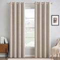 MIULEE 90 Inches Linen Textured Curtains by MIULEE