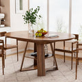 43.3in-59in Extendable Round Dining Table by Mxtxmy
