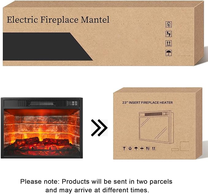 72" LED Lights Electric Fireplace - Image 7