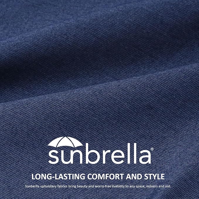 Unimatta Sunbrella Outdoor High Back Chair Cushion Seat Pads, 44 x 21 Inch - Image 2
