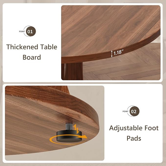 Einhomn 43-59" Extendable Round Dining Table, Kitchen Table - Image 7