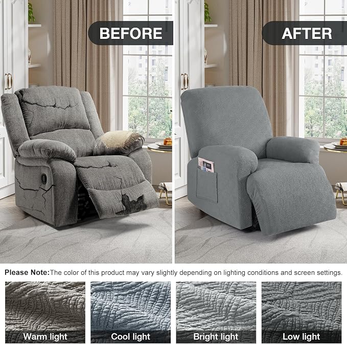 Timeles Recliner Covers Extra Wide Recliner Chair Cover Reclining Sofa - Image 4