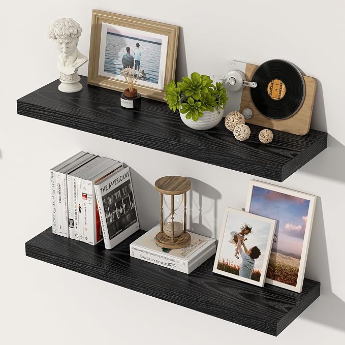 24 Inch Floating Shelves, 12 Inch Deep Floating Shelves by Unknown
