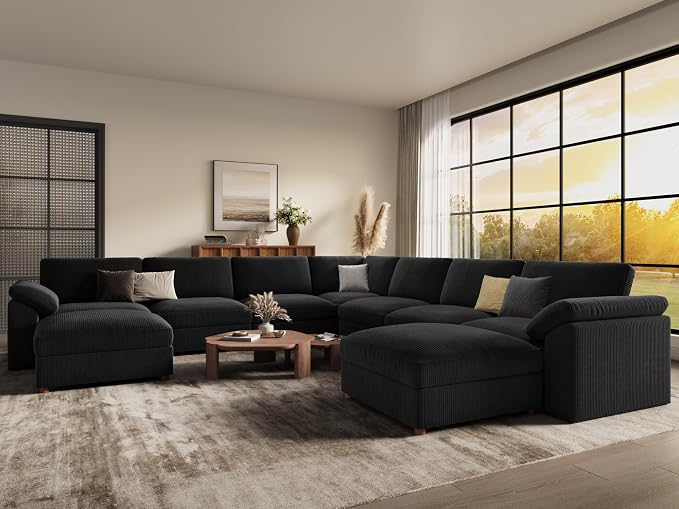 EASE MOOSE Oversized L Shaped Sectional Modular Sofa, Large U Shaped Sectional - Image 3