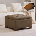 WUTUTUEE 30" Fabric Square Storage Ottoman by WUTUTUEE