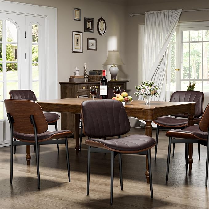 YaFiti Dining Chairs Set of 8, Dining Room and Kitchen Chairs, Mid Century - Image 3