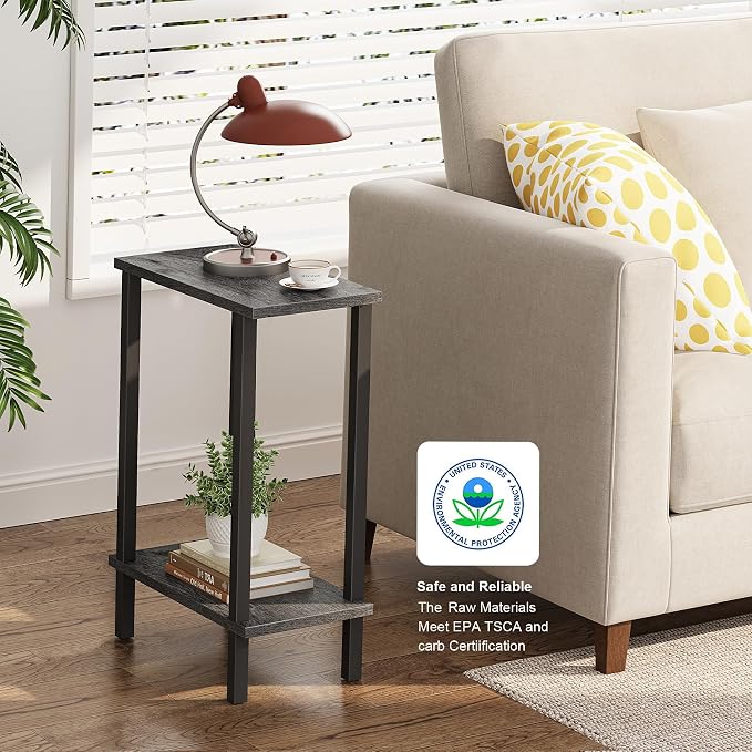 TUTOTAK Small Side Table, Narrow End Table, Skinny Sofa Table, Slim Nightstand - Image 4