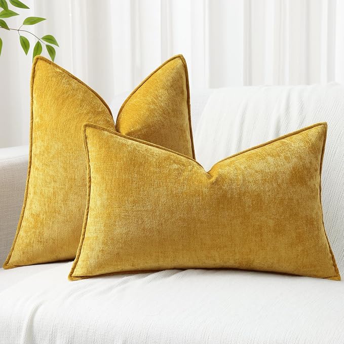 decorUhome Summer Couch Euro Sham Throw Pillow Covers 24x24 Set of 2, - Image 4