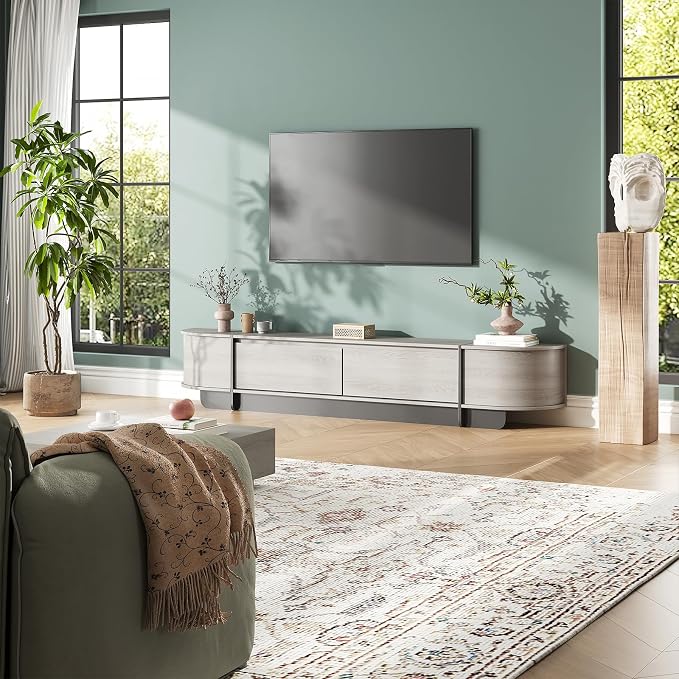 78.7'' Modern TV Stand for 55-85 Inch, Long Wooden TV Console - Image 6