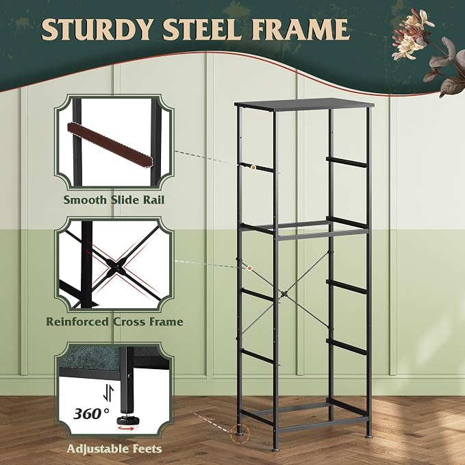 WLIVE Fabric Dresser, 5-Drawer Tall Dressers - Image 7
