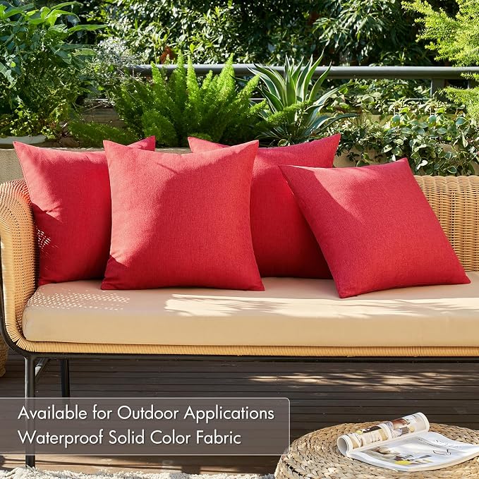 MIULEE Pack of 4 Decorative Throw Pillow Covers Linen Waterproof Pillow Covers - Image 3