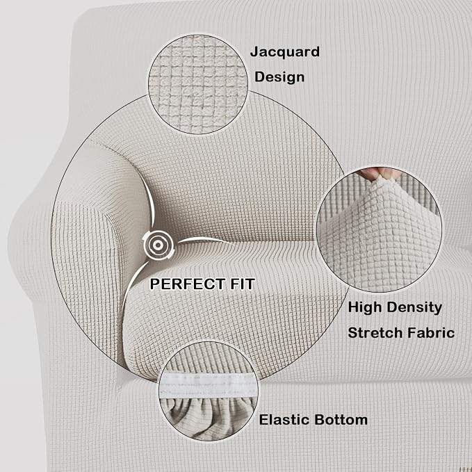 Turquoize 2 Piece Chair Covers Armchair Slipcovers - Image 3
