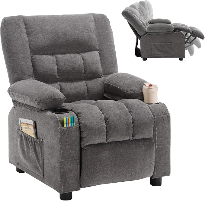 BOSMILLER Kids Recliner Chair， Push Back Toddler Recliner by Bosmiller