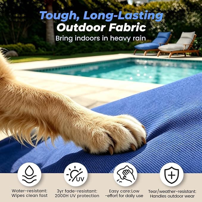 Outdoor Chaise Lounge Chair Cushion, Waterproof Non-Slip Patio Chaise Lounge - Image 9