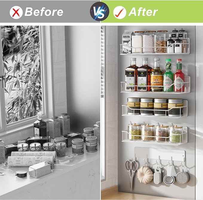 Magnetic Spice Rack for Refrigerator, 5 Pack Metal Strong Magnet Spice - Image 7