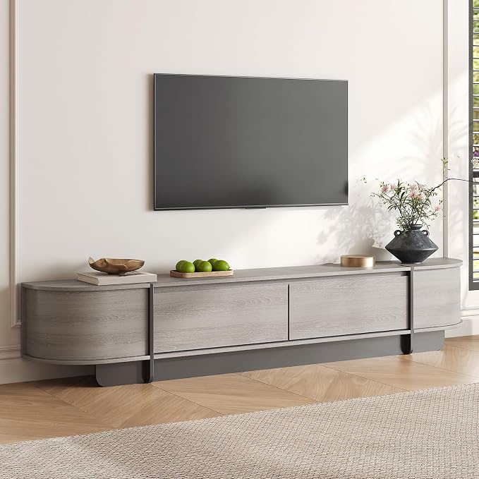 Coffee Table and TV Stand Set of 2, 76.4'' Modern TV Console，Entertainment - Image 2