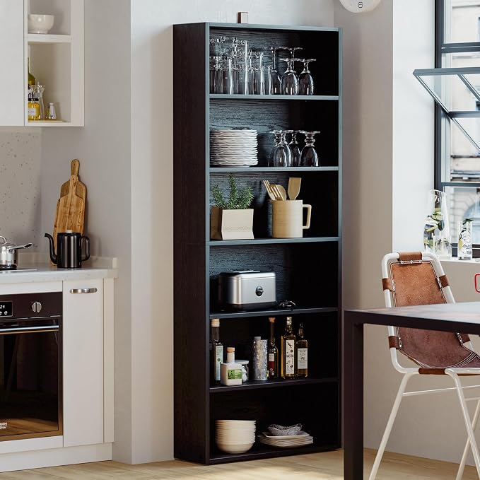 IRONCK Bookshelves and Bookcases Floor Standing 6 Tiers Display Storage Shelves - Image 5