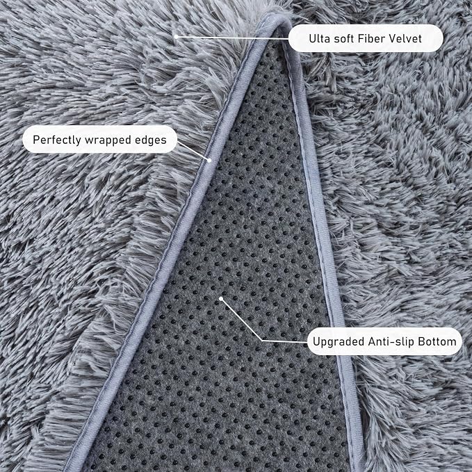 Rugs for Living Room 5x7, Soft Shaggy Modern Shag Area Rug for Bedroom - Image 5