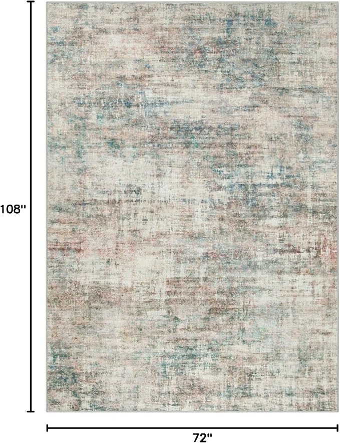 6x9 Area Rugs Washable Rug: Large Modern Abstract Living Room Rug Soft - Image 2