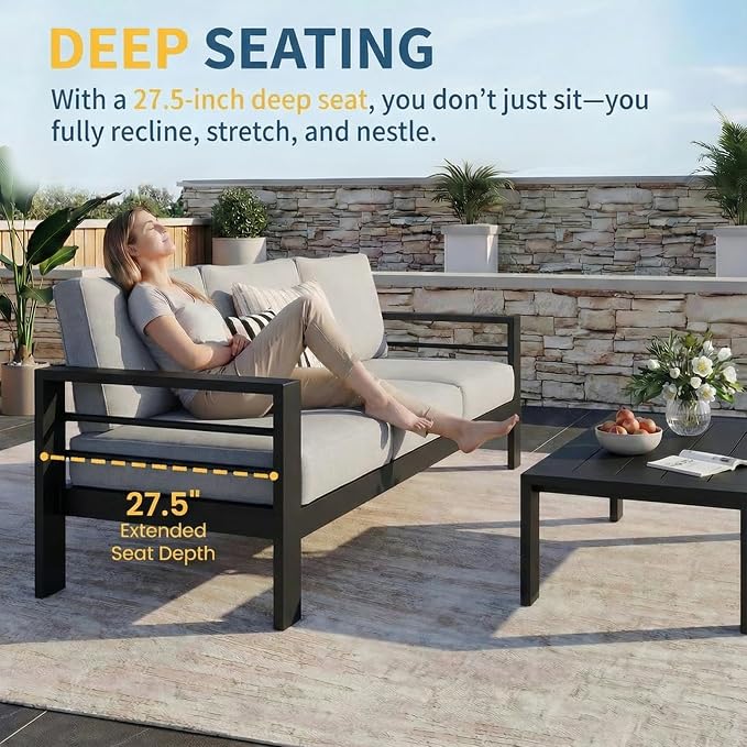 Solaste Aluminum Patio Furniture Set - Image 6