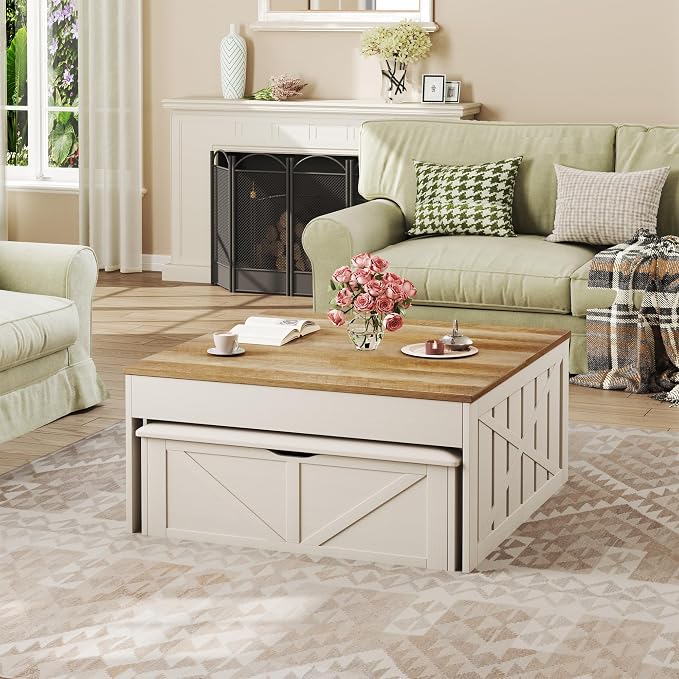 HUAHUU Coffee Table, 31.5 Lift Top Coffee Tables - Image 6