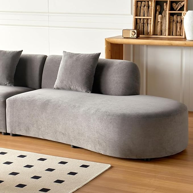 Container Furniture Direct 132" Curved Sofa - Image 8