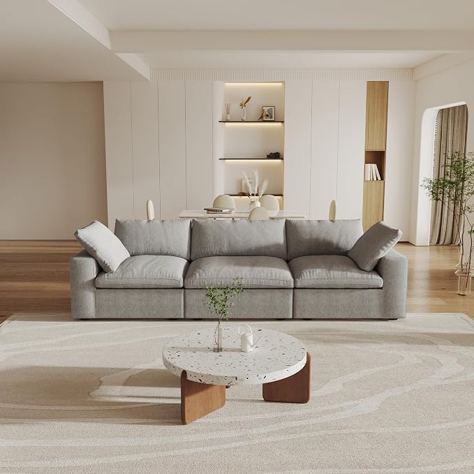 Cloud Modular Sectional Sofa Couch, 120.45" Convertible Couches 3 Seater Sofa by SofaFurniture