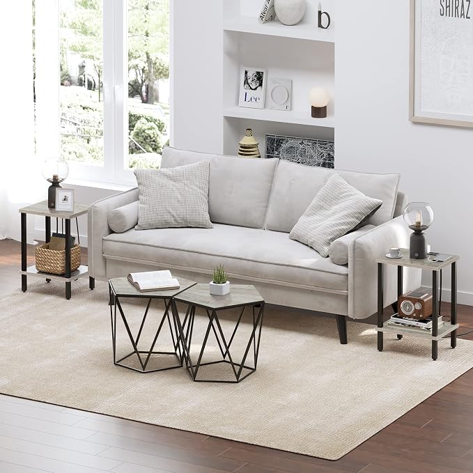 TUTOTAK End Table with Charging Station, Small Side Table with Outlets - Image 9