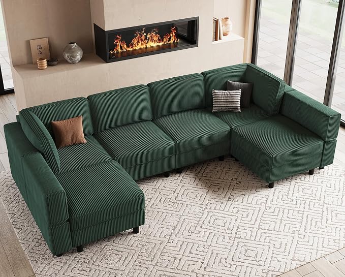 Belffin U Shaped Sectional Sofa Couch Modular Sectional Sofa by Belffin