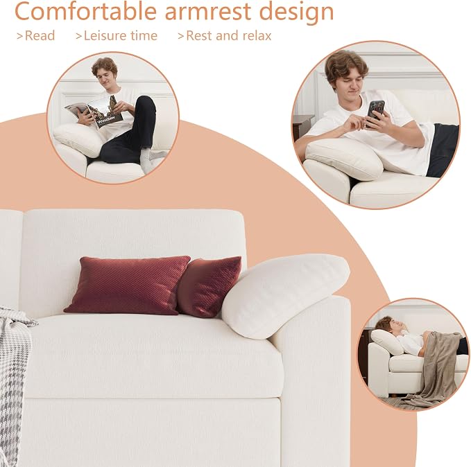 EASE MOOSE Oversized U Shape Sectional Modular Sofa, Wide Deep seat Sectional - Image 8
