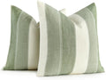 AmHoo Pack of 2 Farmhouse Stripe Check Throw Pillow Covers Set Case Cotton by AmHootextile