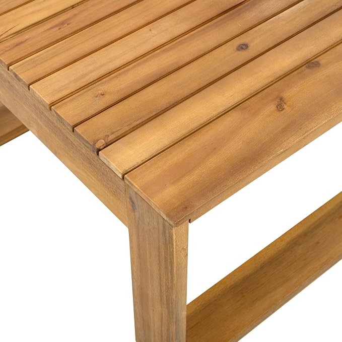 Christopher Knight Home Kayahs 3 Pieces Acacia Wood Furniture Set, Patio - Image 21
