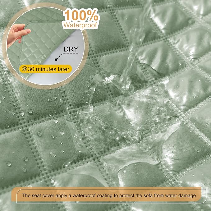 HDCAXKJ 100% Waterproof Reclining Sectional Couch Covers L Shape Recliner Sofa - Image 3