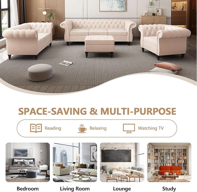 AVZEAR Living Room Accent Chair, Upholstered Sofa Chair Single Sofa Chair - Image 9