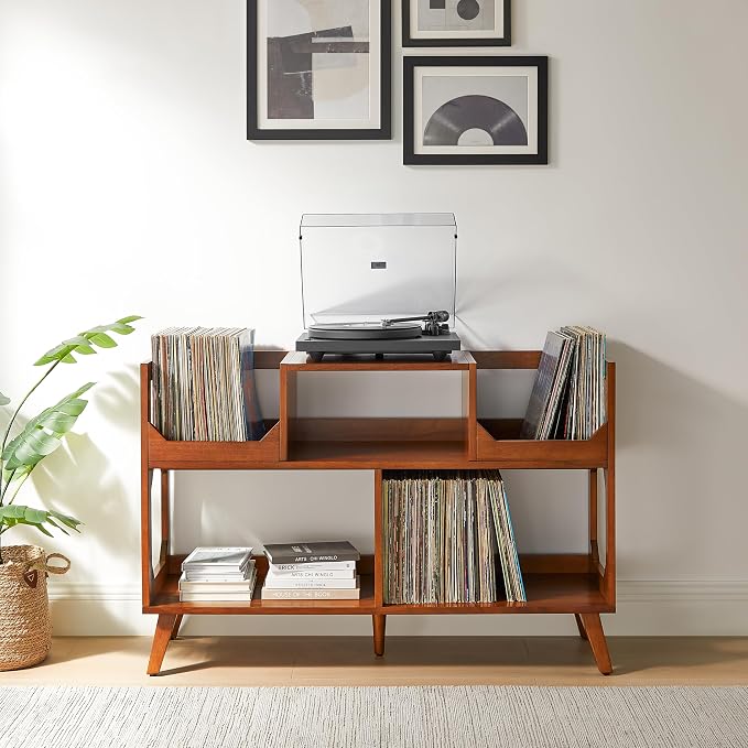 Crosley Furniture Asheville Mid-Century Modern Media Console Record Player Stand - Image 8