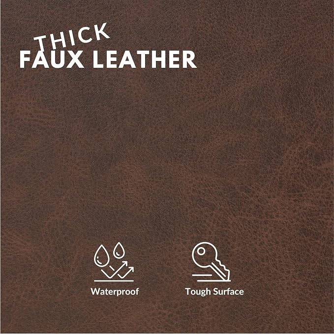 Faux Leather Fabric, Thick Durable Synthetic Repholstery Leather Vinyl - Image 2